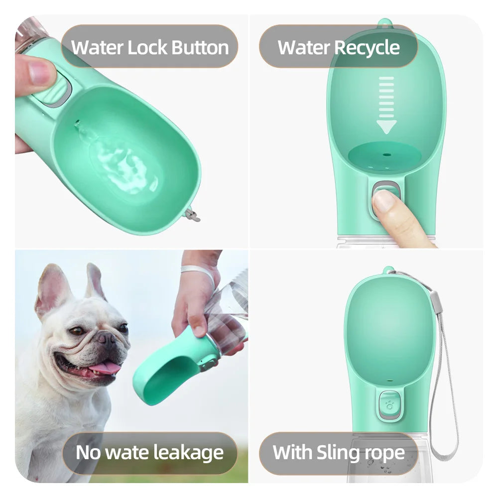 Hunde-Trinkflasche mit integriertem Napf
