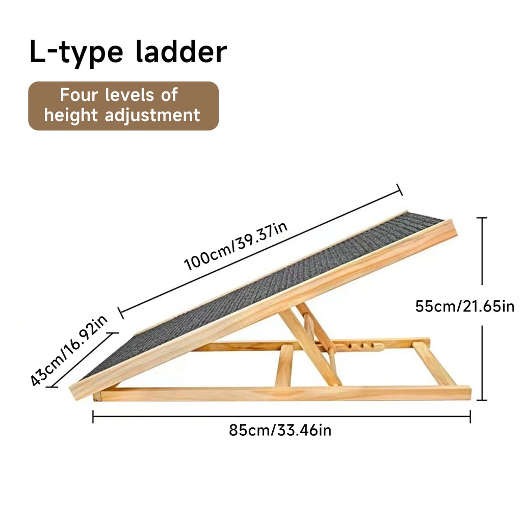Hunderampe klappbar – höhenverstellbar, 83 x 32 x 53 cm